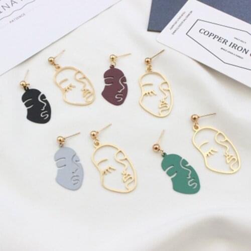 Face Earrings Abstract Art Drop Earrings For Women Girls Tassel Earrings Exquisite Gift