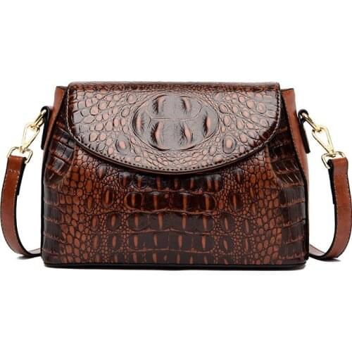 Crocodile Pattern Crossbody Bags for Women 2020 Famous Brand Handbags Women Designer PU Leather Shoulder Bag Sac A Main Femme