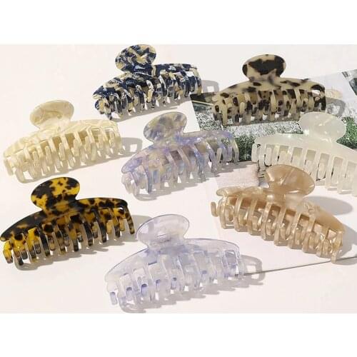 High Quality Acetate Leopard Hair Claws Large Barrette Crab Claw Clip Bath Clip Ponytail Clip For Women Girls Hair Accessories