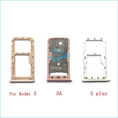 SIM Card For Xiaomi Redmi 5 Plus 5A Sim Card Micro SD Reader Holder Sim Tray Adapter Replacement