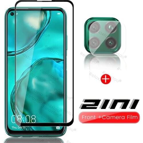 P40lite glass p 40lite glass protective rear camera tempered glass for Huawei p40 lite light 2020 6.4'' phone screen cover 2in1
