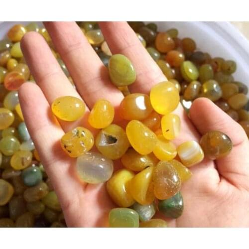Yellow Agate Stone Raw Gemstone for Vase Filler, Table Scatter, Aquarium Decor, Gems