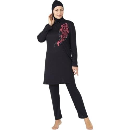 0808 Muslim Swimsuits Womens Full Covered Swimwear Full Hijab Plus Size Swimwear Islamic Swimwear Swimming female TURKEY 2021