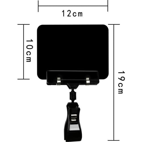 1pcs 10*12cm PVC Black Card Supermarket Price Tag Display Stand Pop Blackboard Sign Clip Promotional Plastic Label Holder