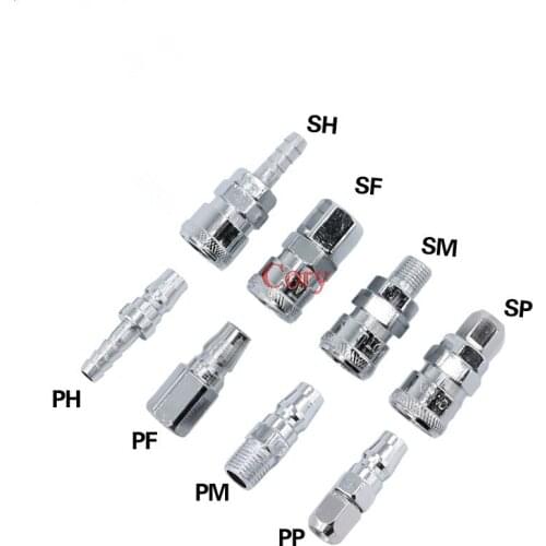 1pc PP/SP/PF/SF/PH/PM/SM/SH20 30 40 Hose flexible gas C type Quick connector Pneumatic tools for air compressor CZYC