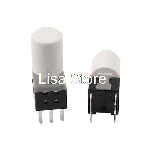 10pcs 5.8 x 5.8mm White Cap Momentary Push Button Tact Tactile Switch 6 Pin DIP