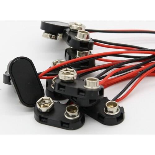 10pcs 9V Battery Snap Connector clip Lead Wires holder