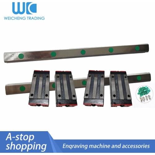 2pcs HR35 Square Linear Guide rails HGR35 100mm-1150mm+4pcs HGH35HA /flang HGW35HA block CNC Router Engraving for cnc parts