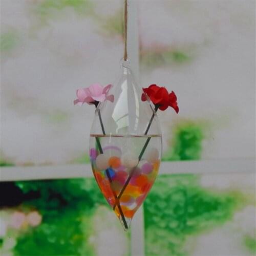 8pcs/pack 8*18cm Big Size Double-Points Glass Terrarium Home Decoration Creative Wedding Party Hanging Prop Friend Gift