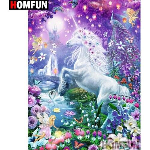 HOMFUN Diamond Painting "Cartoon unicorn" DIY 5D Diamond Embroidery Sale Full Set Rhinestone Cross Stitch Home Decor A27549