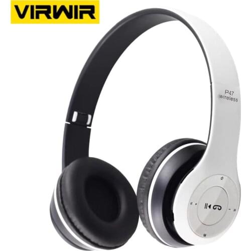 Bluetooth Wireless Headphones HIFI Wired 3.5mm Fashion Music Headset Support TF Card AUX Audio Cable With Mic Sport Earphones