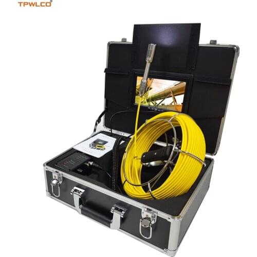 CCTV Pipe Inspection System With 7" Color Monitor 20-50m Cable 8GB SD Card With DVR/4500mA Battery 23mm Industrial Video Camera