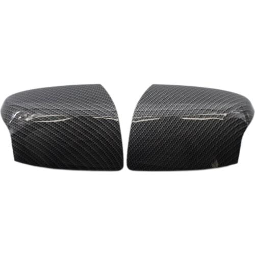 Pair L+R Door Wing Mirror Cover Cap Casing For Ford Focus MK2 05-08 Carbon Fiber Printed / Gloss Black / Matte Black