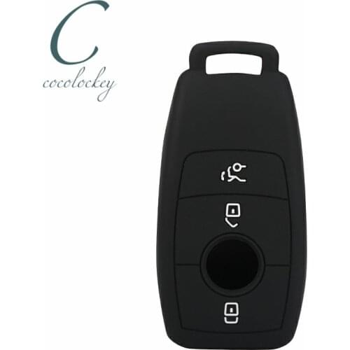 Cocolockey Silicone Key Case Cover for Mercedes Benz 2016 2017 E Class W177 W213 Key Cover for Benz Accessories 3 Buttons