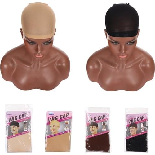 DIFEI 2 Pieces/Pack Wig Cap Hair Net for Weave Hairnets Stretch Mesh Hairnets for Making Wigs Free Size