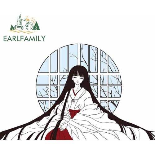 EARLFAMILY 13cm x 8.2cm for Inuyasha Kikyo Anime Decal Windshield Personality Car Stickers Surfboard Motorcycle Vinyl Car Wrap