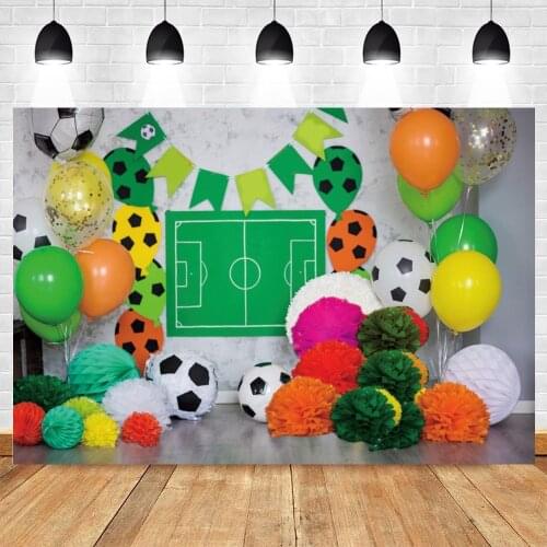 Yeele Birthday Party Photography Backdrops Photo Backgrounds Baby Boy Football Field Photocall For Photo Shoot Props Photozone