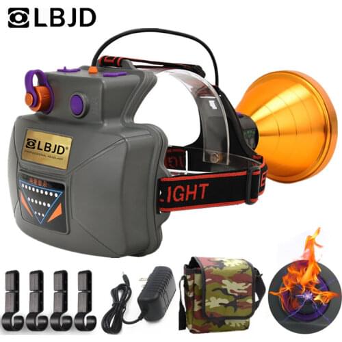 Powerful LED Headlight headlamp 12V P90 Head Lamp Sensor Torch head light within18650 battery Best For Camping, fishing Hunting