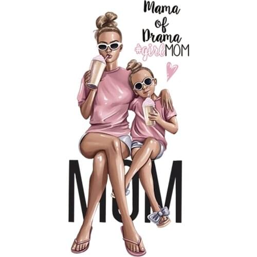 Wife mom boss thermo stickers on clothes stripes application of one heat-sensitive patches iron on transfers for clothing flower