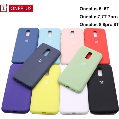 Oneplus 8 8pro Case Original Official Silicone Soft Ultrathin Shockproof Full Protective Cover Oneplus One Plus 6 7 6T 8T Case