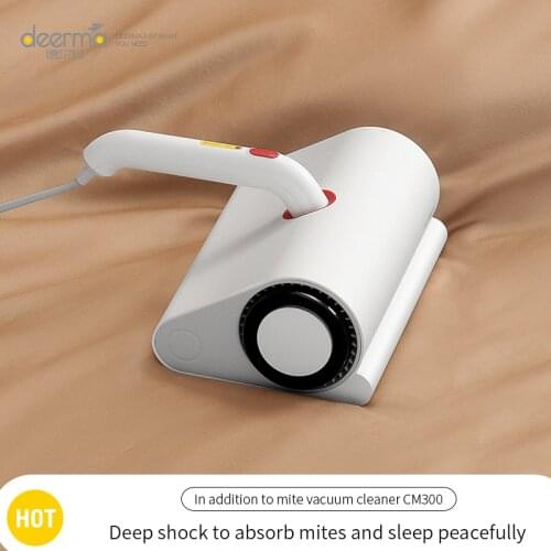 Deerma 10KPa Hand-held Mite Removal Instrument Triple Filter White Bed Vacuum Cleaner CM300 Washable Filter For Easy Carrying