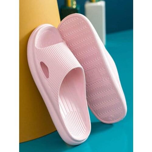 Women Men Shower Sandal Anti-slip Open Toe Soft Bath Slippers Indoor Bathroom Slipper Lovers Home Floors Anti-slip Slides