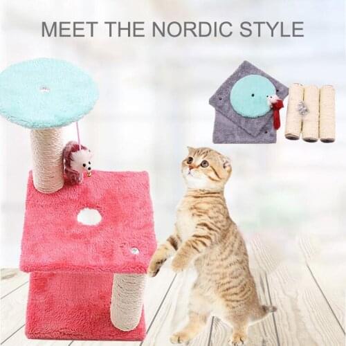 Cat Scratcher Tree for Cats Climbing Frame Furniture Scratching Pad Jumping Toy Removable Cat Springboard Pet Toys Products