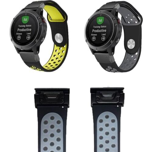 Silicone Replacement wristband Sport Watch Band bracelet strap for Garmin Fenix 3 HR 5 5X For Smart Watch 22mm 26mm wrist strap