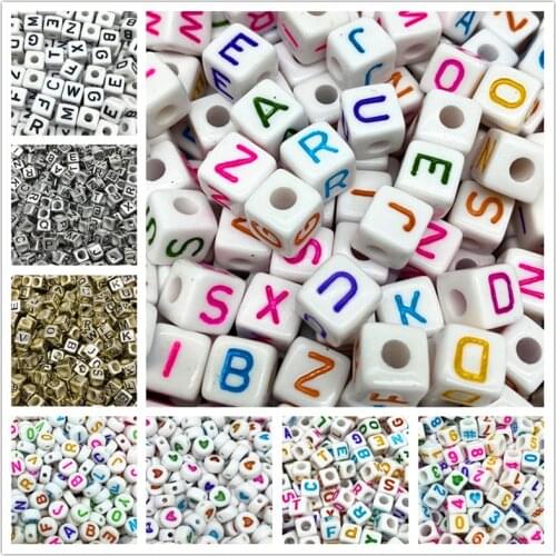 Mixing Acrylic Alphabet Beads Letter Beads Spacer Beads For Jewelry Making DIY Handmade Bracelet Necklace Accessories