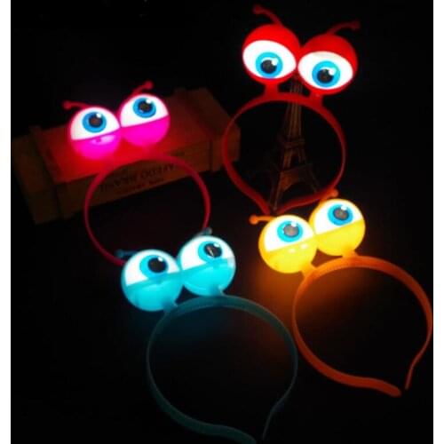 LED Flashing Alien Headband Light-Up Hair Band Glow Party Supplies led Accessories LED Headdress Accessories LX9272