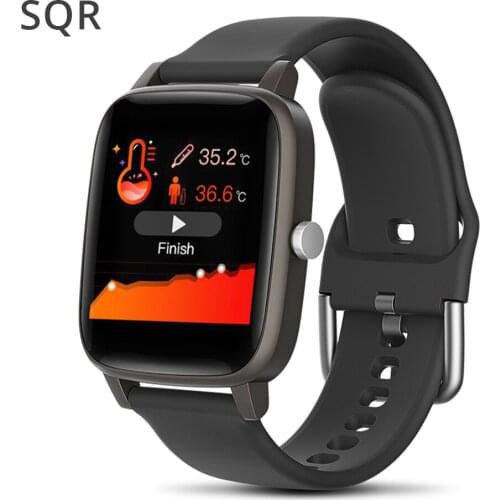 SQR T98 Smart Watch Men 2020 Temperature Blood Pressure Heart Rate Fitness Tracker Women Bluetooth Smartwatch for iOS Android