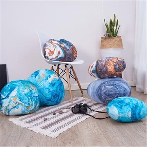 Ins Cute Pebble Simulation Stone Pillow Office Sofa Lunch Break Cushion For Childrens Toy Kids Gifts Plush Mini Cushion Pillow