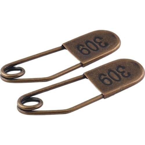 Safety Pins Antique Brown Stitch Holders Brooch Metal Craft Findings DIY Sewing Tools Jewelry Accessory Apparel Accessories