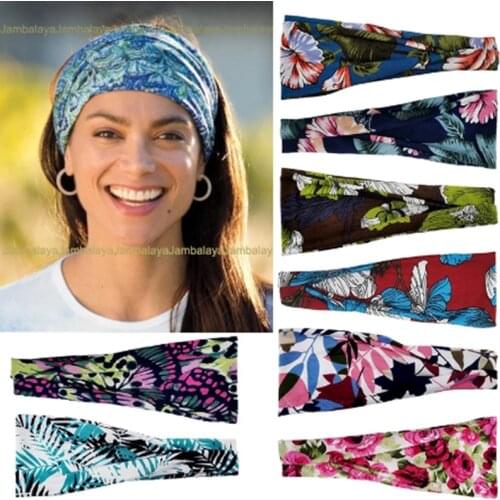 Women Print Headband Bohemian Hair Bands Vintage Turban Bandage Bandanas HairBands Head Band for Girls Fashion Hair Accessories