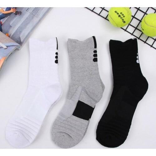 4Pairs/lot Mens Sports Socks Running Sweat-absorbent Non-slip Basketball Socks New Breathable Comfortable Male socks