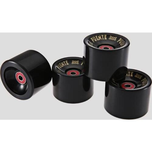 4 pieces Longboard Wheel + ABEC-9 Bearing 70mm 51mm Skateboard Tyre abec9 608 bearings Ruedas Skate Board Roller 82A 70X51mm