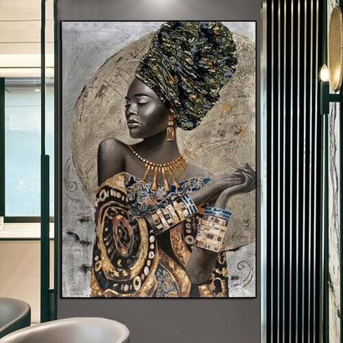 5D Diy Diamond Mosaic African Black Woman Graffiti Art Diamond Painting Full Square Round Diamond Embroidery portrait TT5587