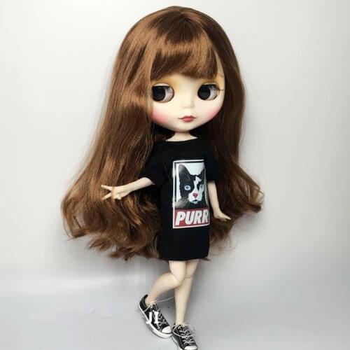 Free shipping high quality 100% Handmade Blyth Doll T-shirts Doll Clothes for 30cm Blyth Doll accessories Toys Gift