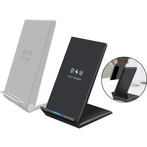 Wireless Charger, 20W Max Qi-Certified Wireless Charging Stand, Compatible with SE 2020/11 Pro Max/X/8