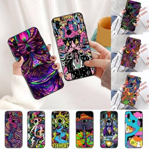 Colourful Psychedelic Trippy Phone Case For Xiaomi Redmi Note 4 4x 5 6 7 8 pro S2 PLUS 6A PRO