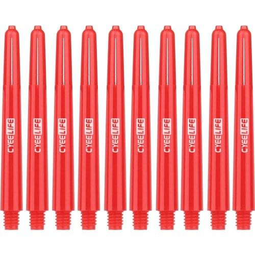 CyeeLife Plastic Dart Shafts 10PCS Items Accessories kit,Black/Blue/Clear/Red