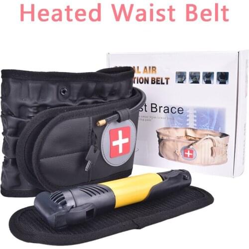 Decompression Lumbar Support Belt Waist Air Traction Brace Spinal Back Relief Belt Backach Pain Release Massager Unisex
