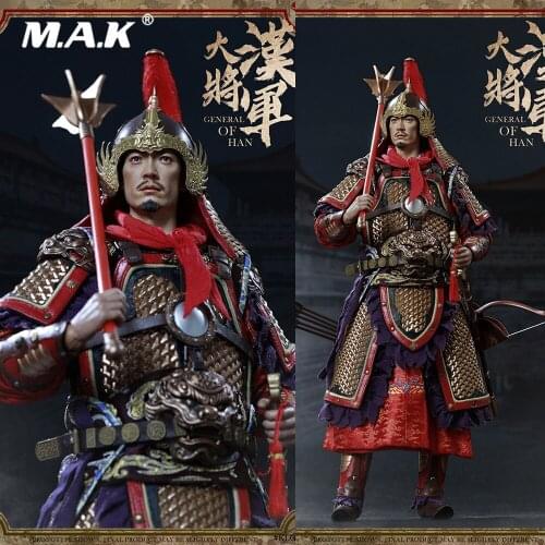 For Collection KLG R018A/B 1/6 Scale Full Set Ming Dynasty General of Han Action Figure Normal/ Deluxe Ver. Model for Fans Gifts