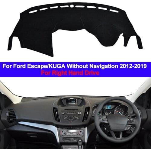 2 Layers Car Auto Inner Dashboard Cover Dashmat Carpet Dash Mat For Ford Escape KUGA Without Navigation 2012- 2019 RHD 2015 2016