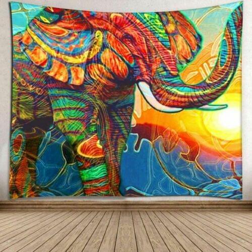 Elephant Tapestry Wall Hanging Modern Art Indian Style Meditation Relaxation