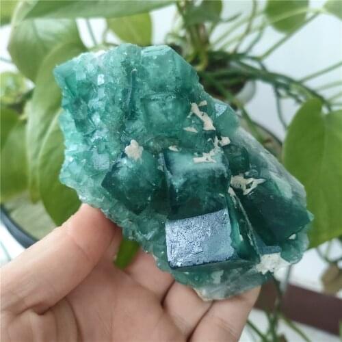 Hot 100% Natural Stone Green Fluorite Mineral Crystal Specimen Cluster Crystals Stones Health Energy Healing Stone Decoration