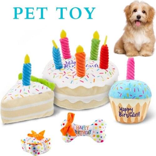 Holiday Dogs Toys Plush Pets Accessories Interaction IQ Training Bite Resistance Pet Chew Toy Prevent Boring Dogs Birthday Toys