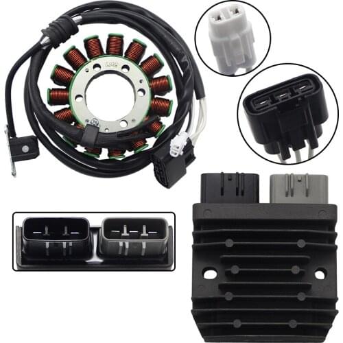 Motorcycle Ignition Stator Coil & Voltage Regulator Rectifier For Yamaha YFM550 Grizzly 550 EPS Hunter 1D7-81960-01 1D7-81960-00