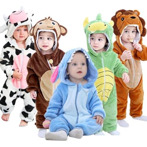 Baby Boy Romper Cartoon Panda Overalls Halloween Christmas Costume Baby Jumpsuit Kigurumi Outfit Boys Rompers Winter Clothing