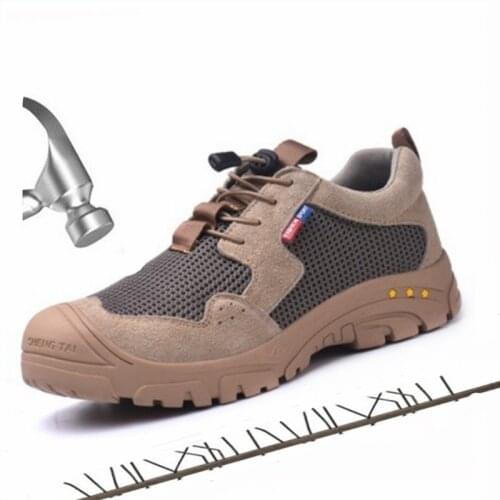 Mens Steel Toe Protective Anti Smashing Work Shoes Men Indestructible Puncture Proof Safety Shoes Sneakers Men Boots